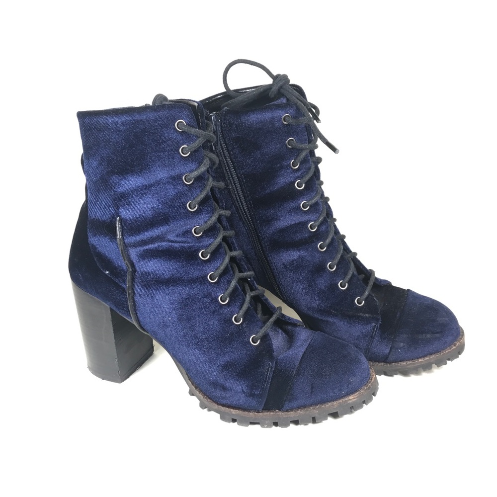 Blue Velvet Rampage Boots